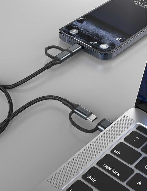 Swissten Textile 4-in-1 USB-C Cable - 74501102 - 1.5 Meter