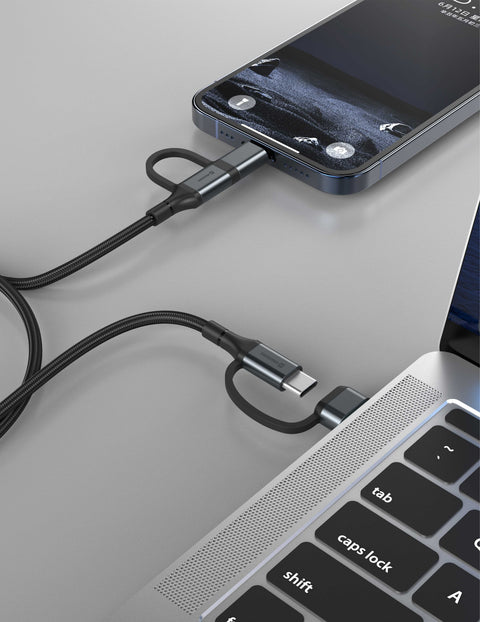 Swissten Textile 4-in-1 USB-C Cable - 74501102 - 1.5 Meter