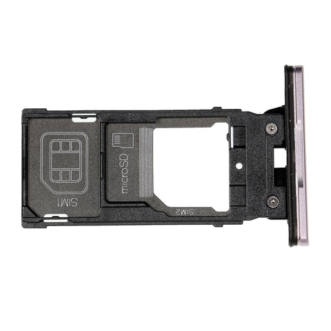 Sony Xperia XZ2 (H8266) Simcard holder + Memorycard Holder (Dual Sim) 1311-3792 Pink