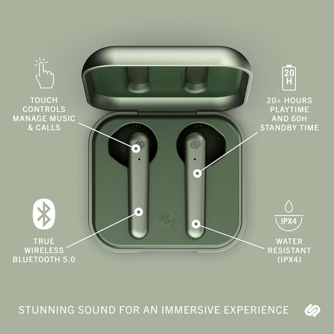 Urbanista Paris Wireless Earphones - Green