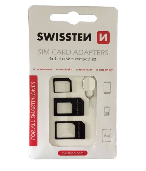 Swissten 4-in-1 Sim Adapter Set - 85002300