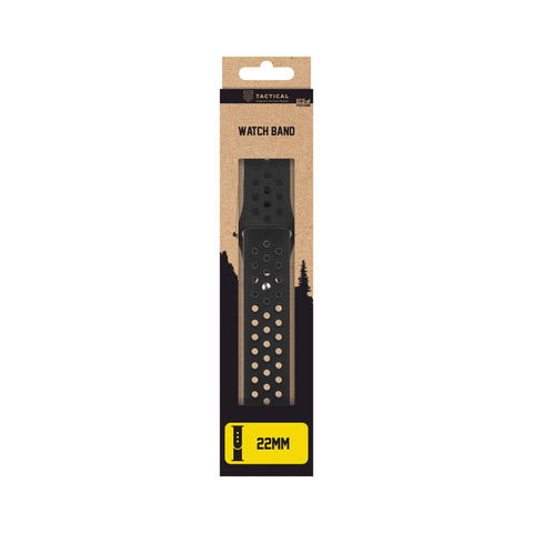 Tactical 234 Double Silicone Watch Band - 8596311070167 - 22 mm - Black