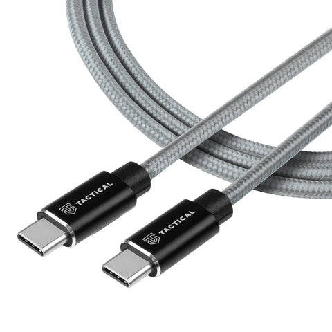 Tactical Fast Rope Kevlar Cable USB-C/USB-C 100W 20V/5 - 8596311153136 - 0.3m - Grey