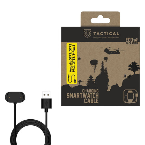 Tactical USB Charging Cable For Amazfit GTR3/GTR3 PRO/GTS3/T-Rex 2 - 8596311170607 - Black