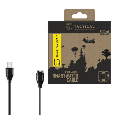 Tactical USB Charging Cable For Garmin Fenix 5/6/7 - 8596311187070 - Black