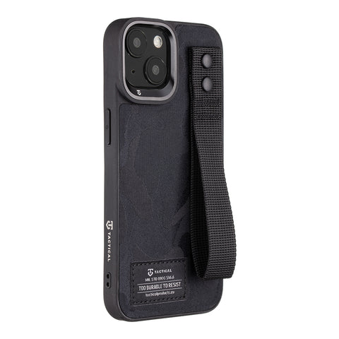 Tactical iPhone 14 Pro Max Camo Troop Drag Strap Cover - 8596311194696 - Black