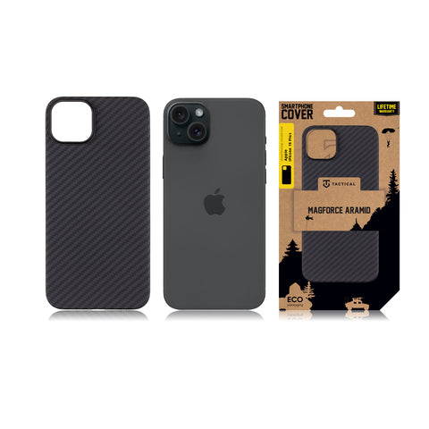 Tactical iPhone 15 Plus MagForce Aramid Cover - 8596311221255 - Black