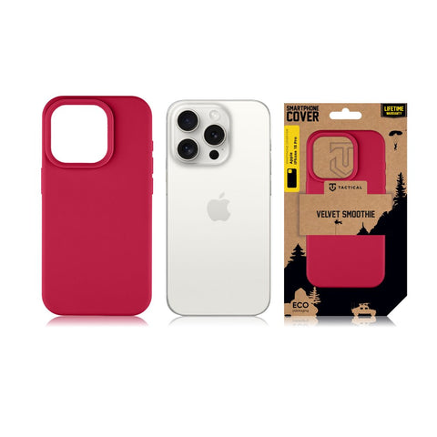 Tactical iPhone 15 Pro Velvet Smoothie Cover - 8596311222108 - Sangria