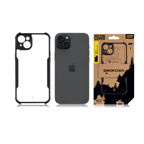 Tactical iPhone 15 Plus Quantum Stealth Cover - 8596311224447 - Clear Black