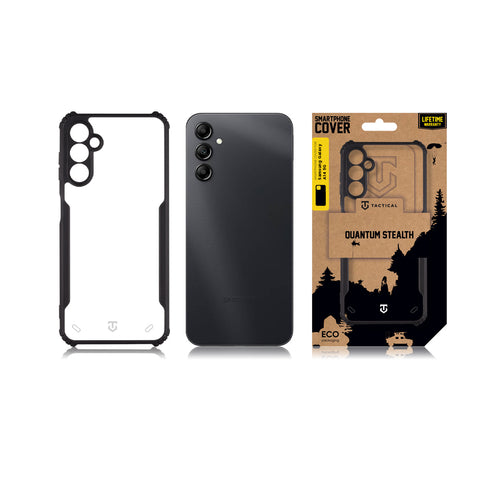 Tactical SM-A146B Galaxy A14 5G/SM-A145F Galaxy A14 4G Quantum Stealth Cover - 8596311224485 - Clear Black