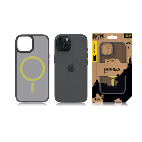 Tactical iPhone 15 Magforce Hyperstealth 2.0 Cover - 8596311250576 - Black/Yellow