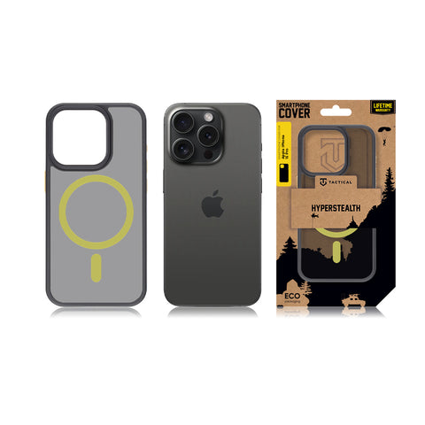 Tactical iPhone 15 Pro Magforce Hyperstealth 2.0 Cover - 8596311250590 - Black/Yellow