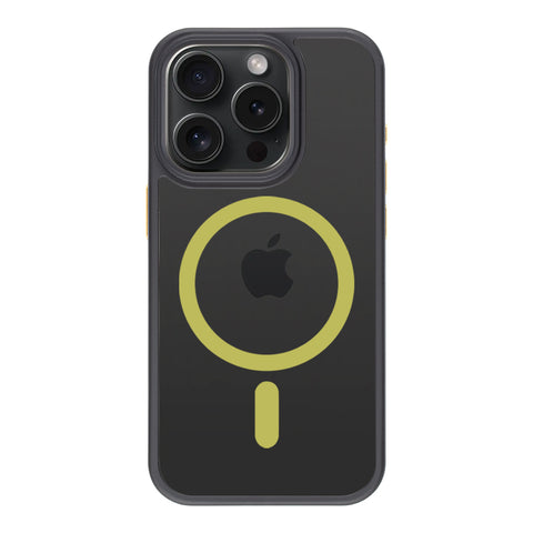 Tactical iPhone 15 Pro Magforce Hyperstealth 2.0 Cover - 8596311250590 - Black/Yellow