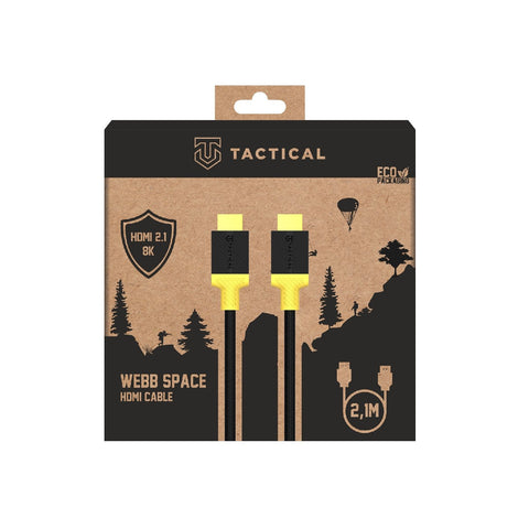 Tactical Webb Space 2.1 HDMI Cable - 8596311251702 - 8K - 2.1 Meter - Black/Yellow