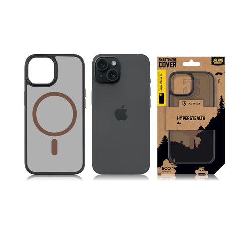 Tactical iPhone 15 Magforce Hyperstealth 2.0 Cover - 8596311279287 - Black/Mocha Mousse