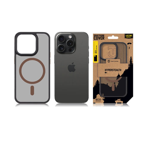 Tactical iPhone 15 Pro Magforce Hyperstealth 2.0 Cover - 8596311279294 - Black/Mocha Mousse