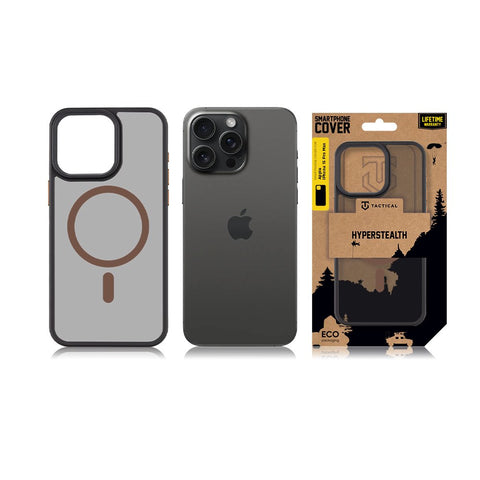 Tactical iPhone 15 Pro Max Magforce Hyperstealth 2.0 Cover - 8596311279300 - Black/Mocha Mousse