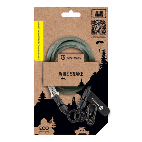 Tactical Wire Snake USB-C Cable - 8596311282171 - 1.2m - Green