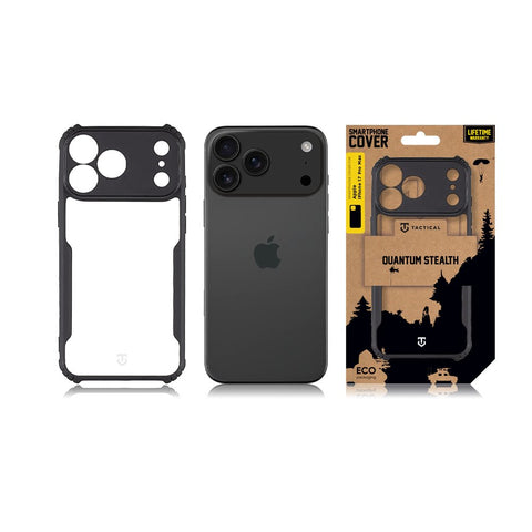 Tactical iPhone 17 Pro Max Quantum Stealth Cover - 8596311284526 - Clear Black