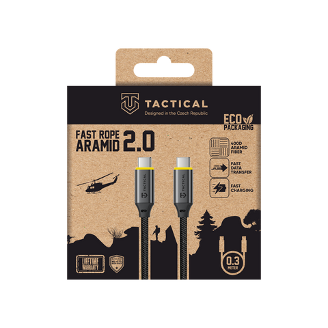 Tactical Fast Rope Aramid 2.0 USB-C To USB-C Cable - 8596311292309 - 0.3m