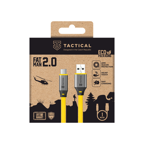 Tactical Fat Man 2.0 USB-C to USB-A Cable - 8596311292330 - 1m - Yellow