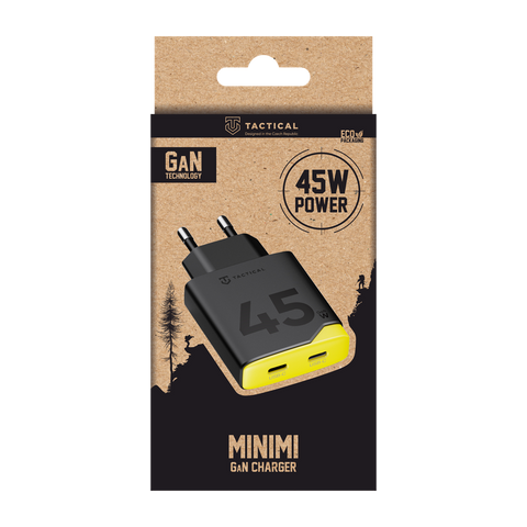 Tactical Minimi Dual USB-C 45W GaN Travel Charger - 8596311298912