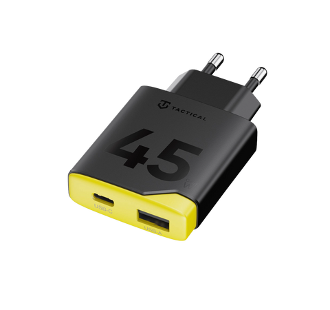 Tactical Minimi Dual USB-A & USB-C 45W GaN Travel Charger - 8596311298929