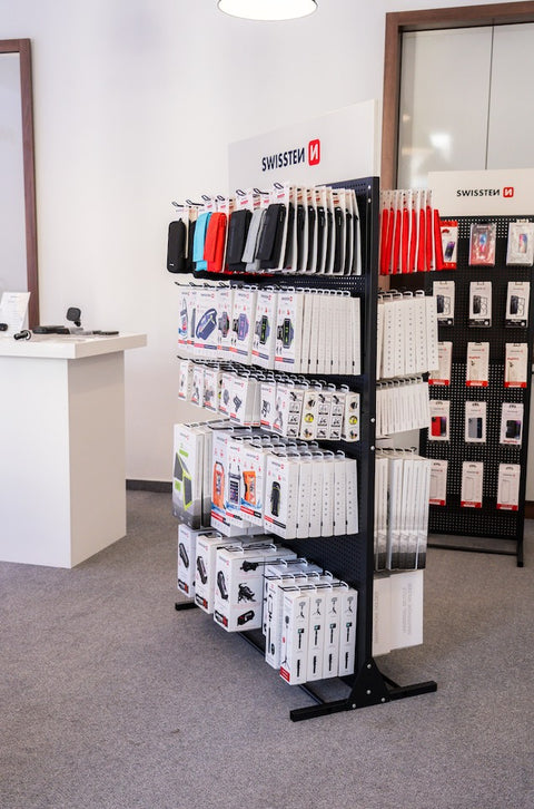 Swissten Metal Stand - 88801610 - With 140 Hooks (25cm)