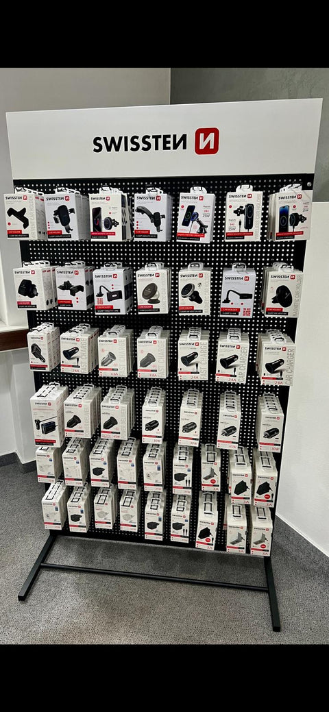 Swissten Metal Stand - 88801620 - With 70 Hooks (18cm)