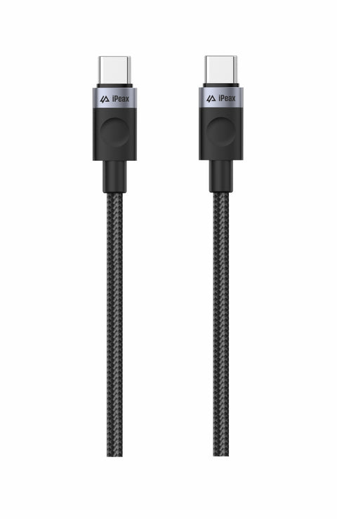 iPeax Textile USB-C To USB-C Cable - 90010105 - 1.5 meter - Black