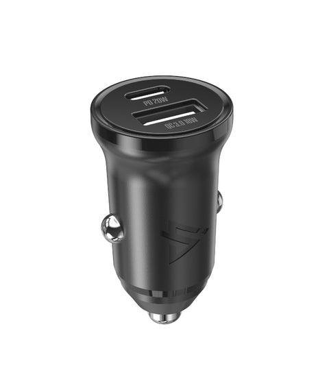iPeax CL-03 Dual USB-A + USB-C Car Charger (20W) - 90010123 - Black