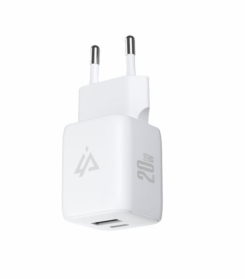 iPeax GaN USB-A + USB-C Wall Charger (20W) - 90010129 - White