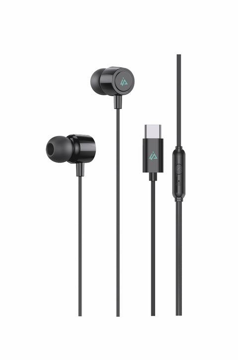 iPeax Wired USB-C Earphones - 90010135 - Black