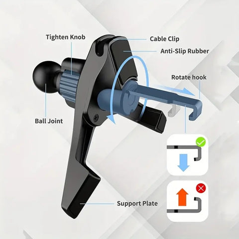 iPeax Clip-2 Car Holder - 90010145 - Black