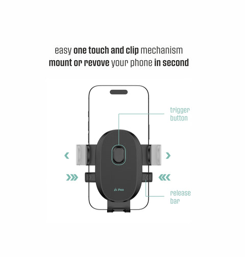 iPeax Clip-1 Car Holder - 90010149 - Black