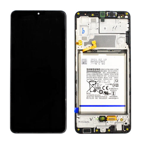 Samsung SM-A325F Galaxy A32 4G LCD Display + Touchscreen + Frame - GH82-25611A/GH82-25612A - With Battery - Black