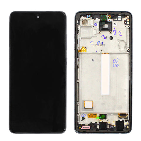 Samsung SM-A525F Galaxy A52 4G/SM-A526B Galaxy A52 5G LCD Display + Touchscreen + Frame - GH82-25524A/GH82-25754A/GH82-25526A/GH82-25602A - (Self-Assembled)  - Black