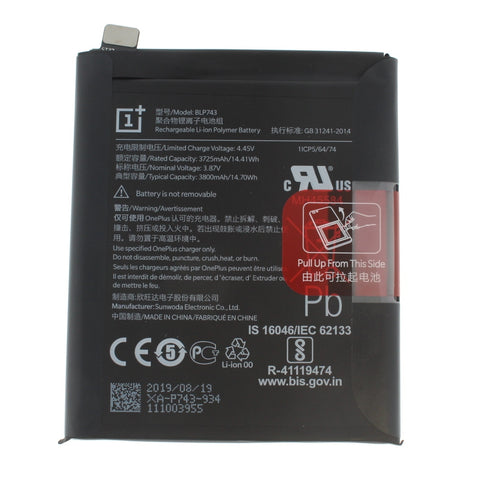 OnePlus 7T (HD1903) Battery BLP743 - 3800 mAh 1031100011