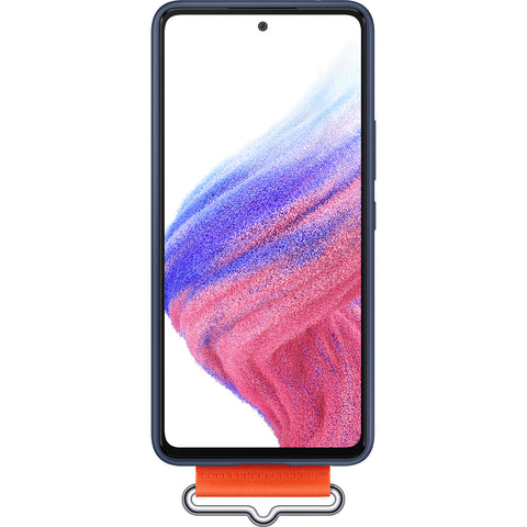 Samsung SM-A536B Galaxy A53 5G Silicone Cover With Strap - EF-GA536TNEGWW - Navy