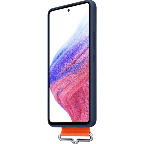 Samsung SM-A536B Galaxy A53 5G Silicone Cover With Strap - EF-GA536TNEGWW - Navy