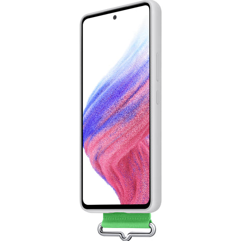 Samsung SM-A536B Galaxy A53 5G Silicone Cover With Strap - EF-GA536TWEGWW - White