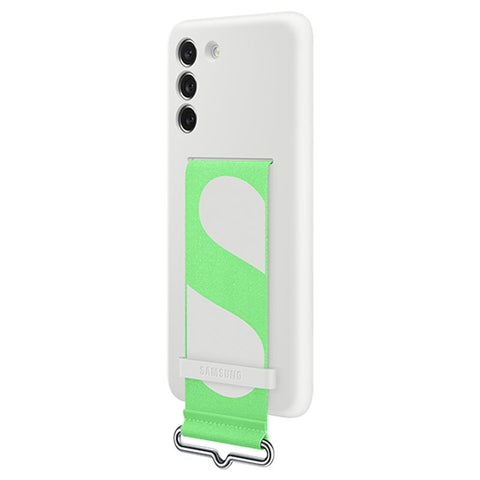 Samsung SM-G990B Galaxy S21 Fan Edition Silicone Cover With Strap - EF-GG990TWEGWW - White