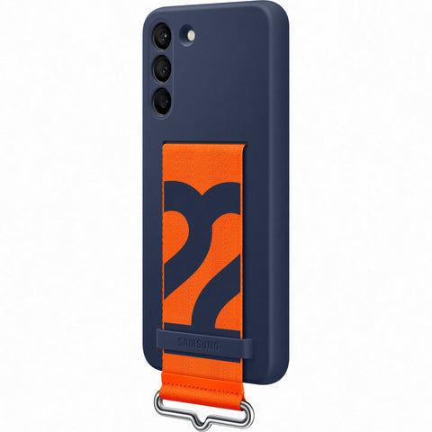 Samsung SM-S906B Galaxy S22 Plus Silicone Cover With Strap - EF-GS906TNEGWW - Blue