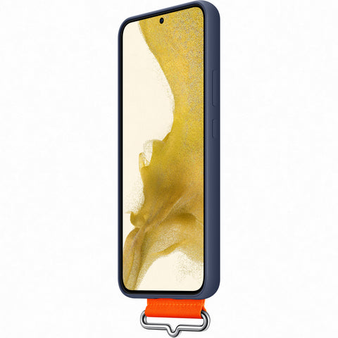 Samsung SM-S906B Galaxy S22 Plus Silicone Cover With Strap - EF-GS906TNEGWW - Blue