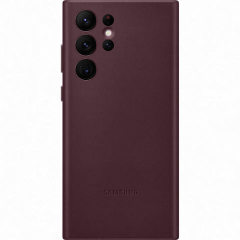 Samsung SM-S908B Galaxy S22 Ultra Leather Cover - EF-VS908LEEGWW - Burgundy Red