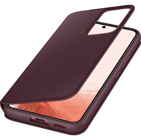 Samsung SM-S901B Galaxy S22 Smart Clear View Cover - EF-ZS901CEEGEE - Burgundy Red