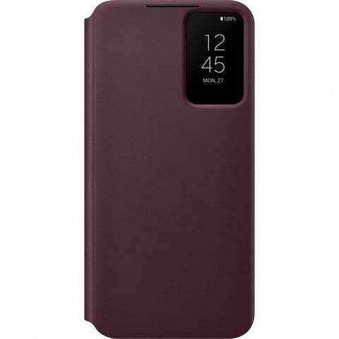 Samsung SM-S906B Galaxy S22 Plus Smart Clear View Cover - EF-ZS906CEEGEE - Burgundy Red