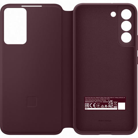 Samsung SM-S906B Galaxy S22 Plus Smart Clear View Cover - EF-ZS906CEEGEE - Burgundy Red