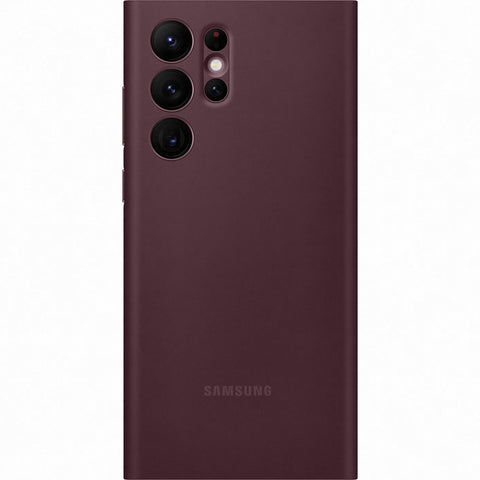 Samsung SM-S908B Galaxy S22 Ultra Smart Clear View Cover - EF-ZS908CEEGEE - Burgundy Red