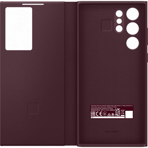 Samsung SM-S908B Galaxy S22 Ultra Smart Clear View Cover - EF-ZS908CEEGEE - Burgundy Red